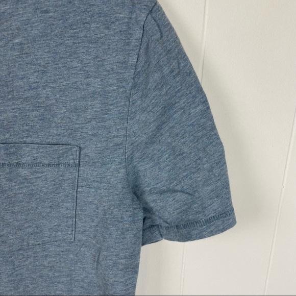 Penguin Light Blue V-Neck Short Sleeve Pocket T-Shirt - Picture 6 of 9